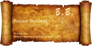 Bucsa Botond névjegykártya